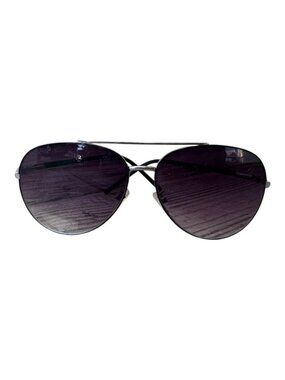 Andrea Jovine Black and Gray Large Aviator Women Sunglasses Gradient Lenses